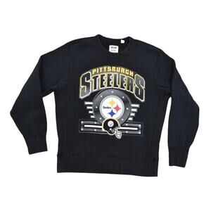 Tailgate Men's Black Cotton Pullover Sweater Medium Pittsburgh Steelers Retro